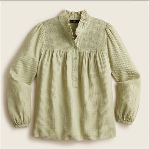 J Crew Long-Sleeve Soft Gauze Garden Top NWT (S)